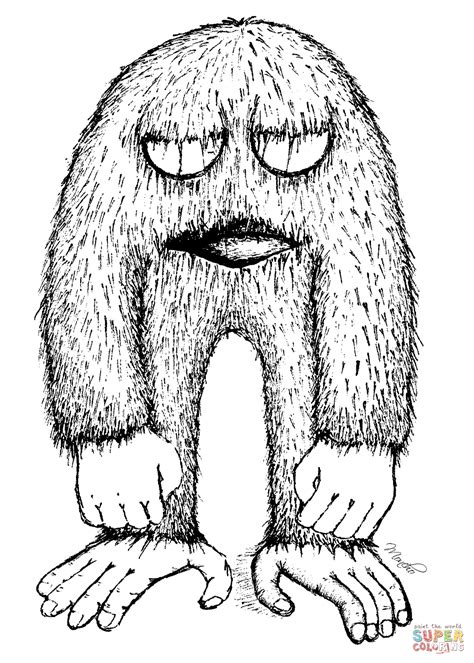 cartoon yeti coloring page  printable coloring pages