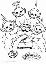 Coloring Pages Teletubbies Cartoon Character Color Printable Kids Sheets Found sketch template