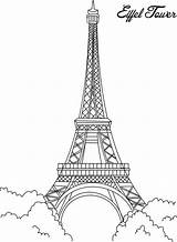 Eiffel Tower Coloring France Paris Pages Outline Drawing Print Tour Printable Color Sheets Coloriage Dessin Kids Eifel Mandala Mickey sketch template