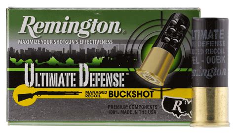 remington ammunition  ultimate defense buckshot  gauge   buck shot  box gunstuff