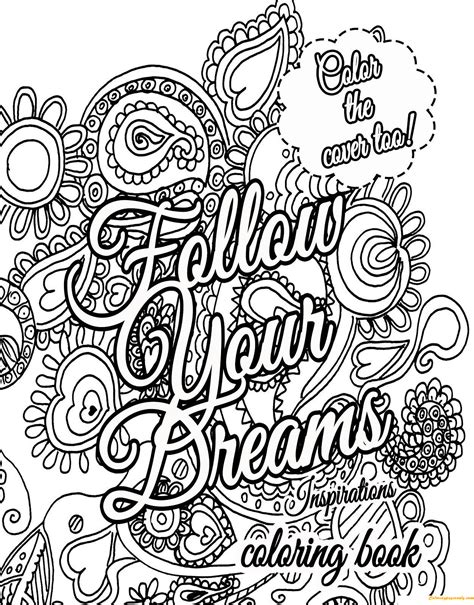 dreams quotes coloring page  coloring pages