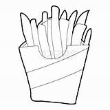 Coloring Fries Pages French Hamburger Getcolorings Getdrawings sketch template