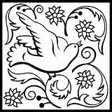 Dove Coloring Pages Printable Peace Doves Animals Kb Comments sketch template