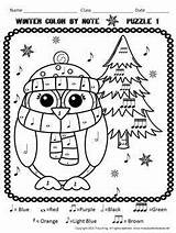 Winter Coloring Music Color Sheets Symbol Preview sketch template