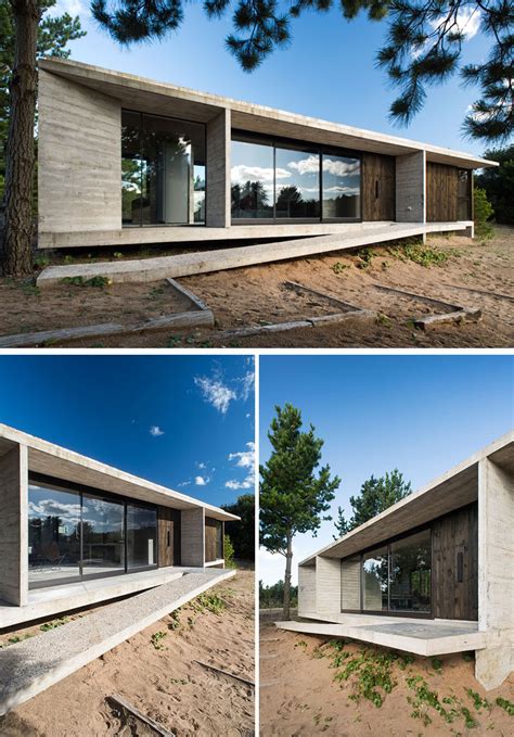luciano kruk  completed   wood  concrete house  argentina