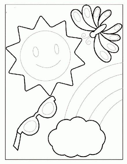 sunny weather coloring sheet summer coloring pages summer coloring