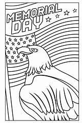 Memorial Coloring Pages Printable Drawing Colorpages Print Flag sketch template