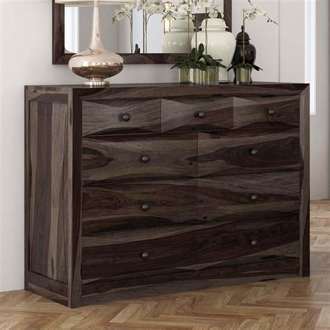 modern pioneer solid wood bedroom dresser chest   drawers