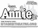 Annie Coloring Pages Jr Theatre sketch template