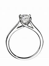 Diamond Ring Outline Sketch Coloring Template sketch template