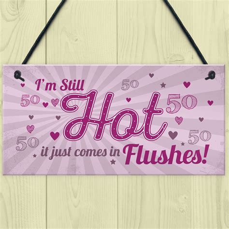 Still Hot Funny 50th Birthday Ts For Women Plaque 50th