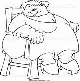 Coloring Pages Fat Boob Printable Lady Clipart Royalty Stock Circus Advertisement Getcolorings Sitting Chair Getdrawings Clip Print Color sketch template