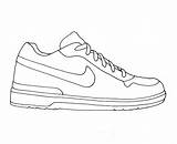 Nike Drawing Shoes Shoe Easy Running Coloring Pages Sketches Jordan Clipart Air Line sketch template