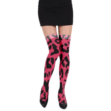 fashion leopard printed long knee stockings women funny sexy thin nylon