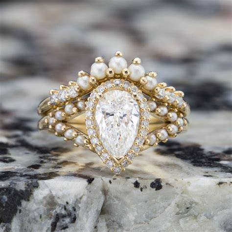 pearl engagement rings custommadecom