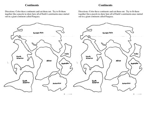 printable continents  cut  printable word searches