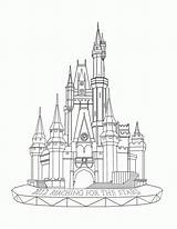 Castle Disney Coloring Drawing Disneyland Kingdom Magic Cinderella Pages Sketch Clipart Printable Outline Walt Sketches Castles Draw Drawings Getdrawings Florida sketch template