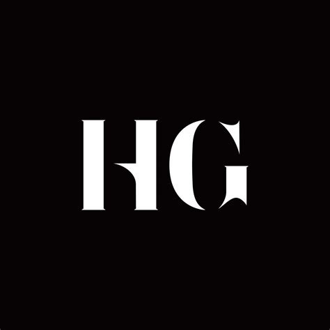 hg logo letter initial logo designs template  vector art  vecteezy