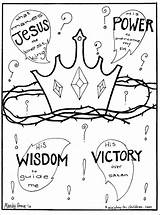 Coloring Jesus King Pages Crown Saul Printable God Kids Wisdom Children Gospel Follow Getdrawings Sunday School Following Ministry Template Paste sketch template