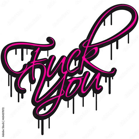 Fuck You Graffiti Logo Pink Stock Illustration Adobe Stock