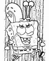 Gary Spongebob Snail sketch template