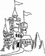 Coloring Castle Pages Printable Clipart Library Kasteel Kleurplaat sketch template