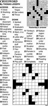 Crossword July sketch template