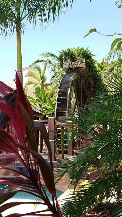 water wheel at jewel paradise cove in jamaica runaway