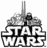Wars Lego Star Coloring Pages Logo Clipart Chewbacca Clip Outline School Old Print Rocks Fett Bal Template Pdf Darth Ren sketch template