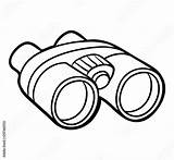 Binoculars sketch template