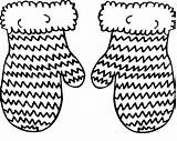 Mittens Coloring Pages Knitted Hand Drawn Illustration Color Brother Shutterstock sketch template