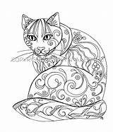 Coloring Calico Cat Pages Adult Cats Books Colouring Zentangle Domestic Getcolorings Digital Dogs Few Just Quilling Techniques Zz Printable Color sketch template