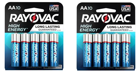 Rayovac High Energy Aa Batteries 10 Pack Just 2 48