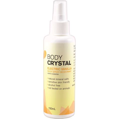 body crystal body spray deodorant electrc vanilla ml australian vitamins