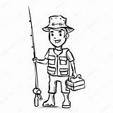 Fisherman Drawing Clipartmag sketch template