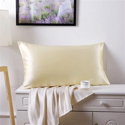 solid mulberry silk pillowcase double sides silk pillow case cover