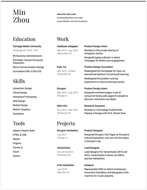 uiux designer resume guide  examples  template