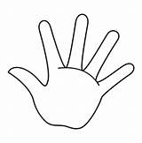 Clipart Hand Outline Visit sketch template