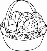Easter Basket Coloring Pages Happy Kids sketch template