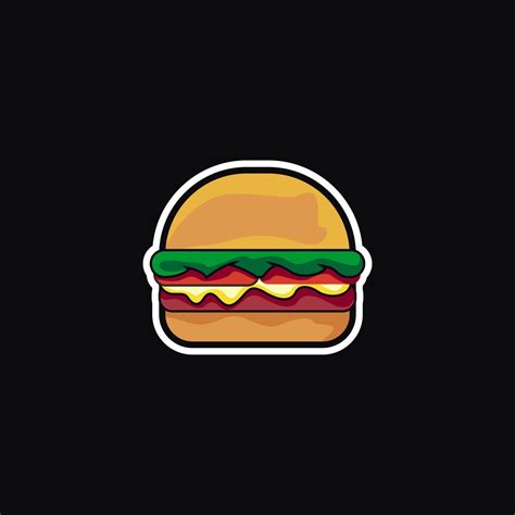 burger logo design  vector art  vecteezy
