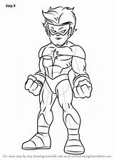 Step Squad Captain Marvel Hero Super Show Draw Drawingtutorials101 Drawing Tutorials sketch template