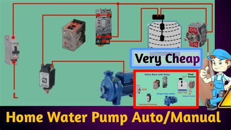 water pump automatic  manual control float switch wiring diagram float switch connection
