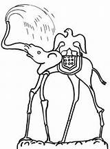 Dali Salvador Coloring Pages Pintar Para Colorear Elephant Obras Gala Drawing Dalí Getdrawings Obra Elephants Dibujos Getcolorings Seleccionar Tablero Color sketch template