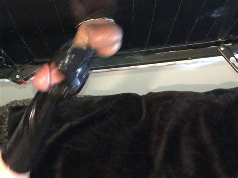 cock milking table with latex gloves big cumshot free