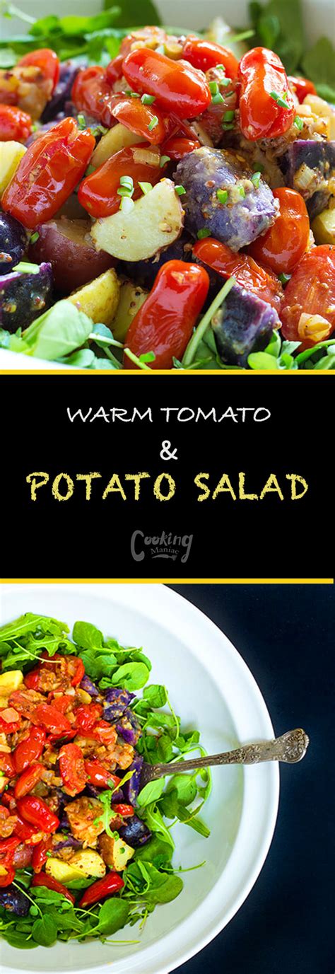 warm tomato and potato salad cooking maniac