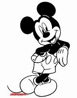 Mickey Mouse Coloring Pages Crossed Arms Disneyclips Book Disney Casual Funstuff sketch template