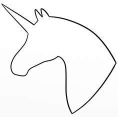 unicorn head pattern   printable outline  crafts creating