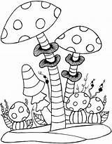 Coloring Pages Toadstools Doodle Visit Mushroom Zen Colouring sketch template