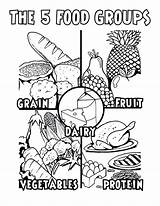 Coloring Pages Health Grains Protein Choices Good Food Healthy Related Group Color Fitness Poker Eating Exercise Foods Preschoolers Colouring Kids sketch template