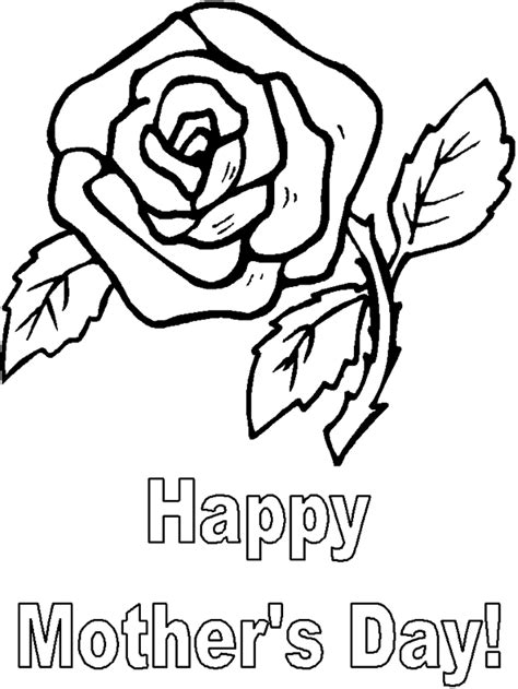 printable mothers day flower coloring page coloringpagebookcom